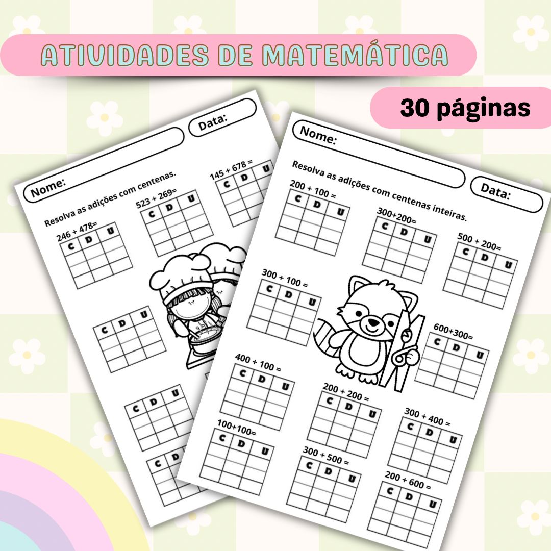 Apostila Adição e Subtração de Centenas