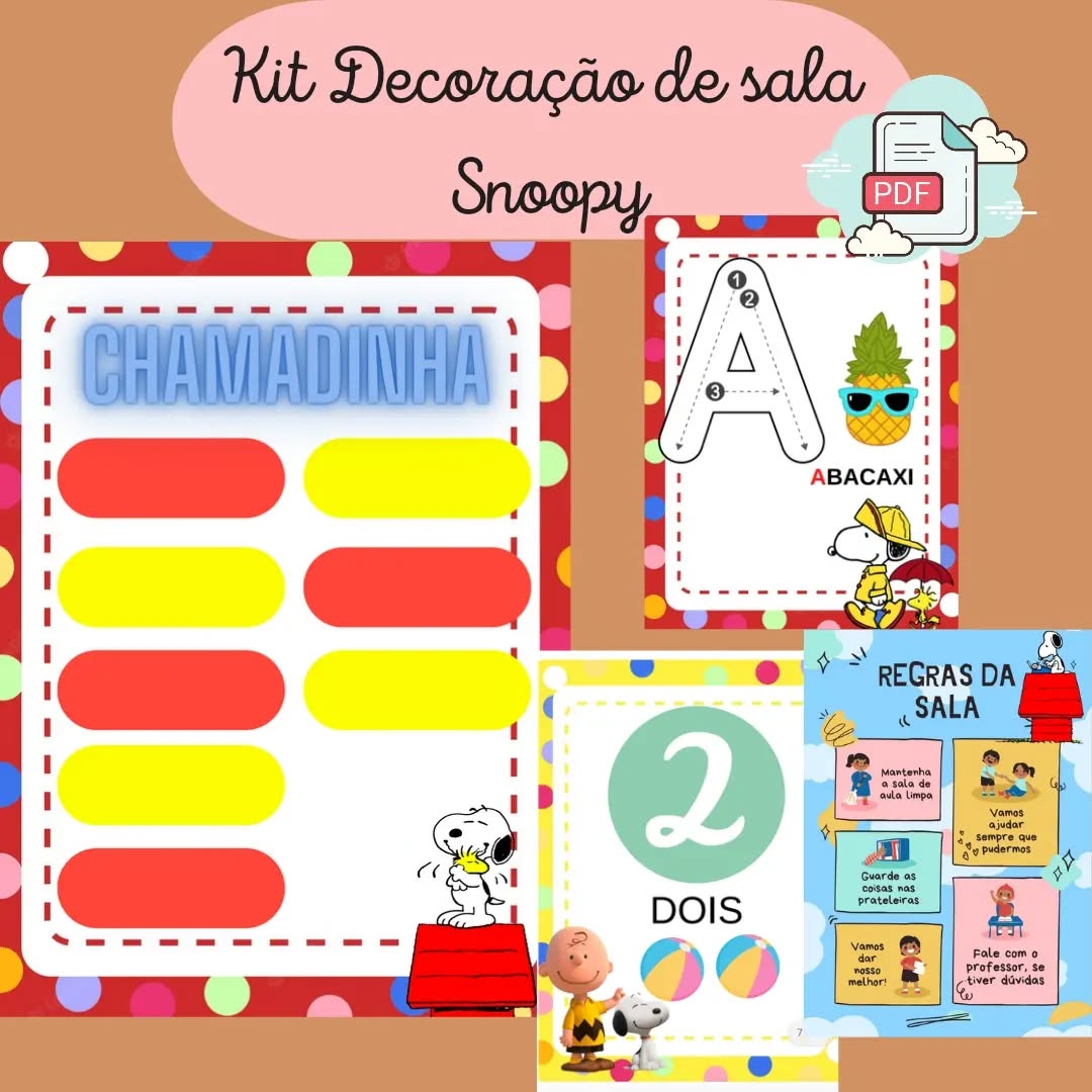 KIT BERÇÁRIO SNOOPY
