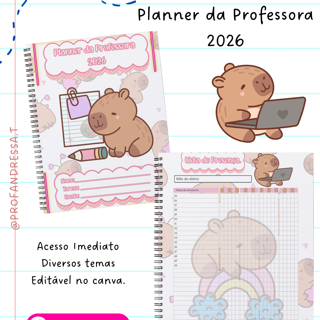 Planner Capivara 2026