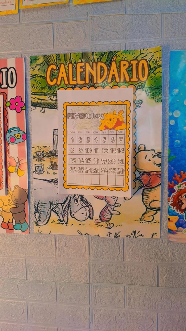 Calendário Ursinho Pooh