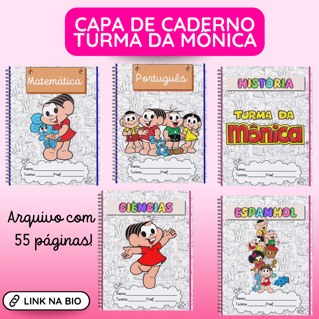 Capas de Caderno Turma da Mônica