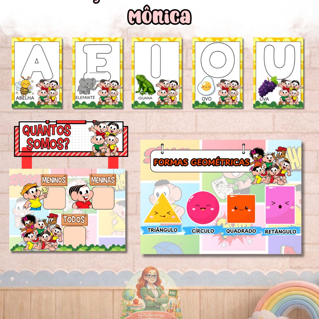 Decoração de sala- Turma da Mônica