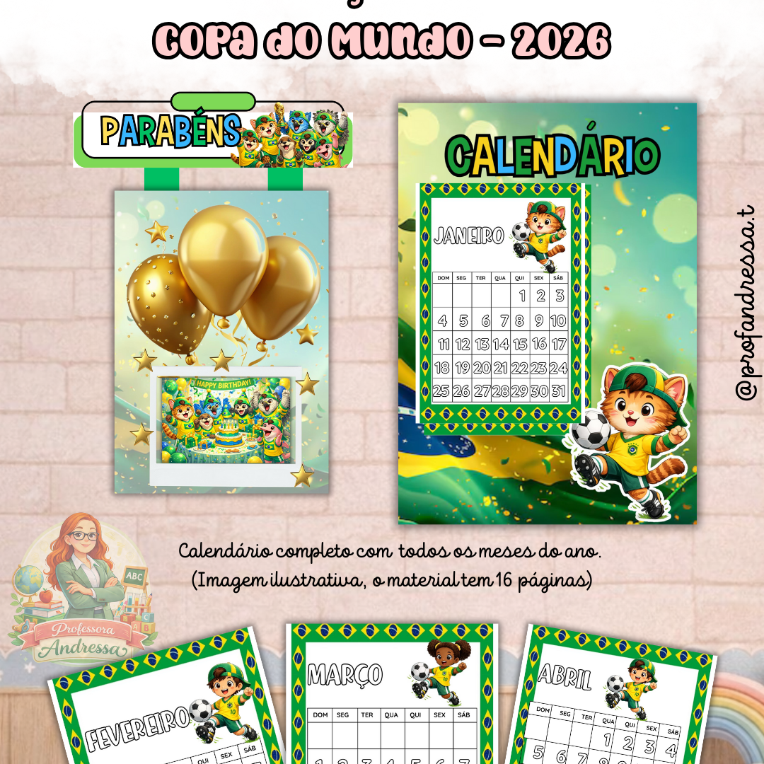 Kit Decoração de Sala Copa do Mundo 2026